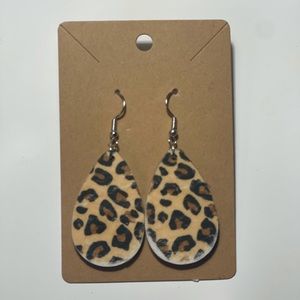 Leopard print earrings
